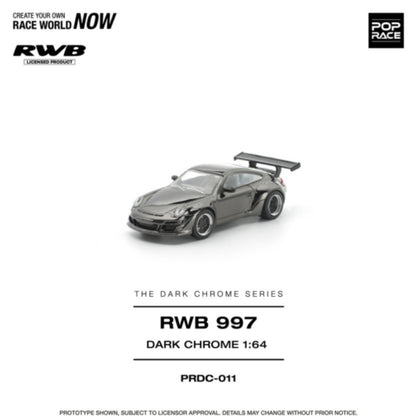 1/64 RWB 997 DARK CHROME - Pop Race - PRDC011