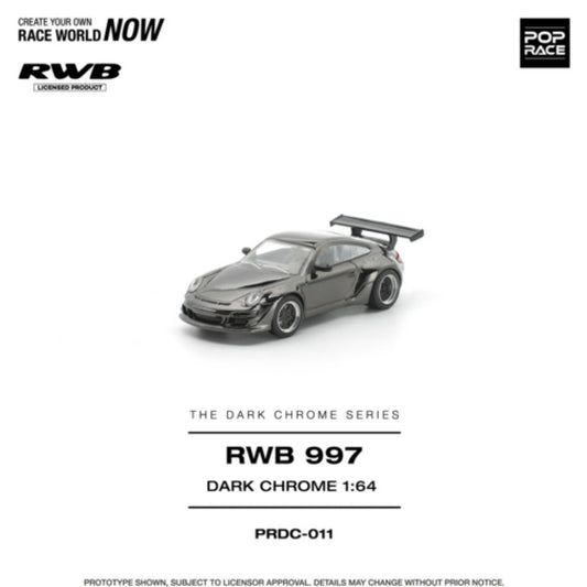 1/64 RWB 997 DARK CHROME - Pop Race - PRDC011