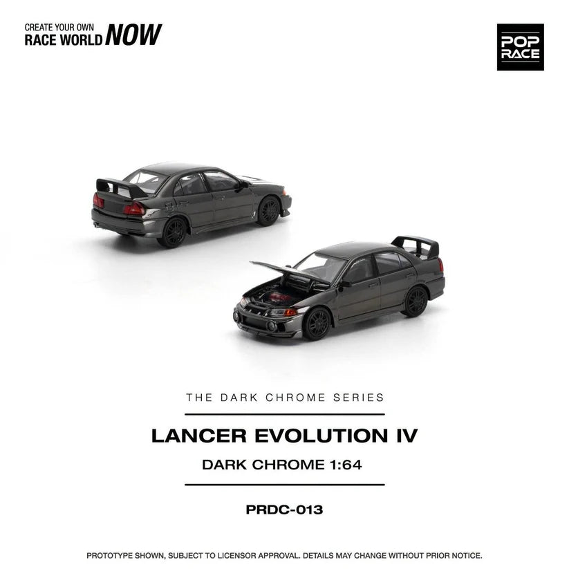 1/64 Lancer Evolution IV, dark chrome - Poprace - PRDC-013