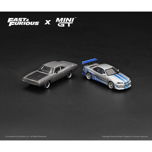 1/64 MiniGT x Fast & Furious: Brian's Skyline & Dom's Charger 1:64 Bundle - Mini GT - ***Pre Order***