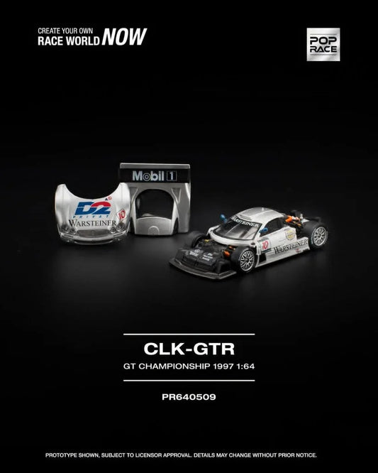 1/64 1997 Mercedes Benz AMG CLK GTR FIA GT Championship, silver - Poprace - PR640509