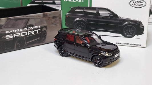 1/64 Range Rover Sport Black/Black Wheels - Whelart  - WA64-02-04