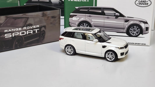 1/64 Range Rover Sport 2018 white/silver wheels- Whelart  - WA64-02-01