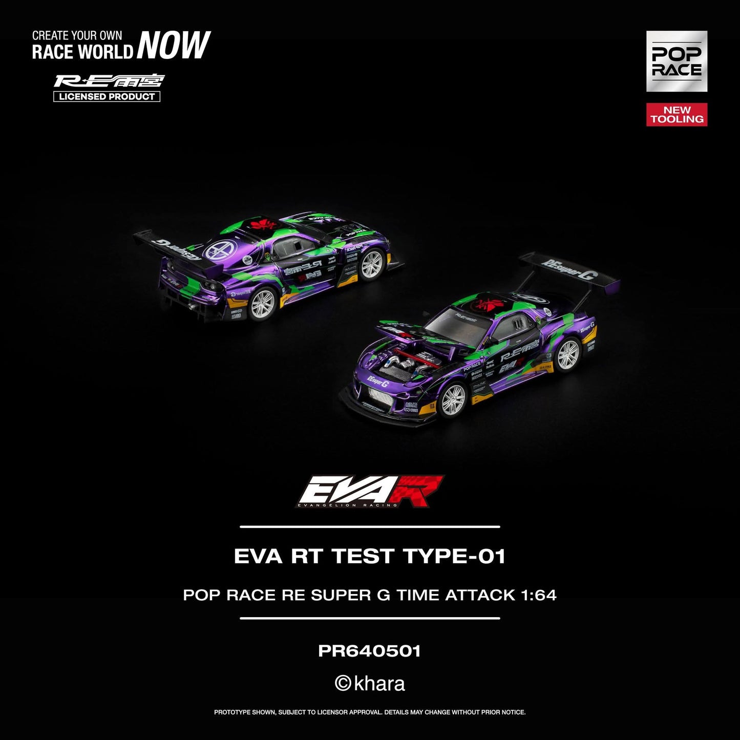1/64 EVA RT TEST TYPE-01 Pop Race RE Super G Time Attack - Pop Race - PR640501