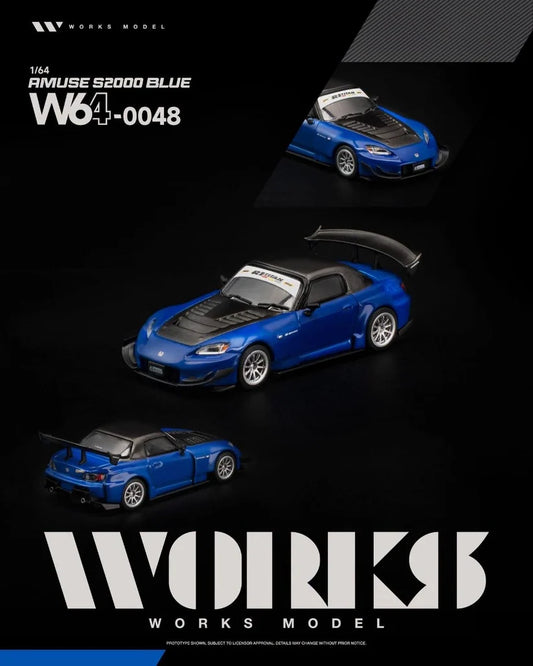 1/64 Amuse Honda S2000 GT1 Turbo Blue - Works Models - W64-048 ***Pre Order***