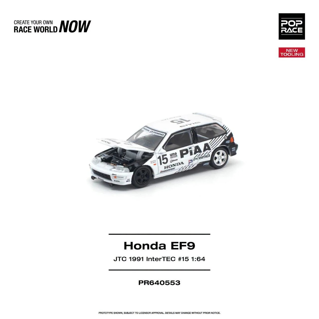 1/64 Honda Civic (EF9) #15 JTC 1991 InterTEC *NEW TOOLING* - Poprace - PR640553