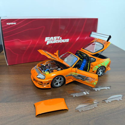 1/18 - BRIAN'S SUPRA MKIV SPIDER 1995 - FAST & FURIOUS - ORANGE  - Kyosho - K08975FF