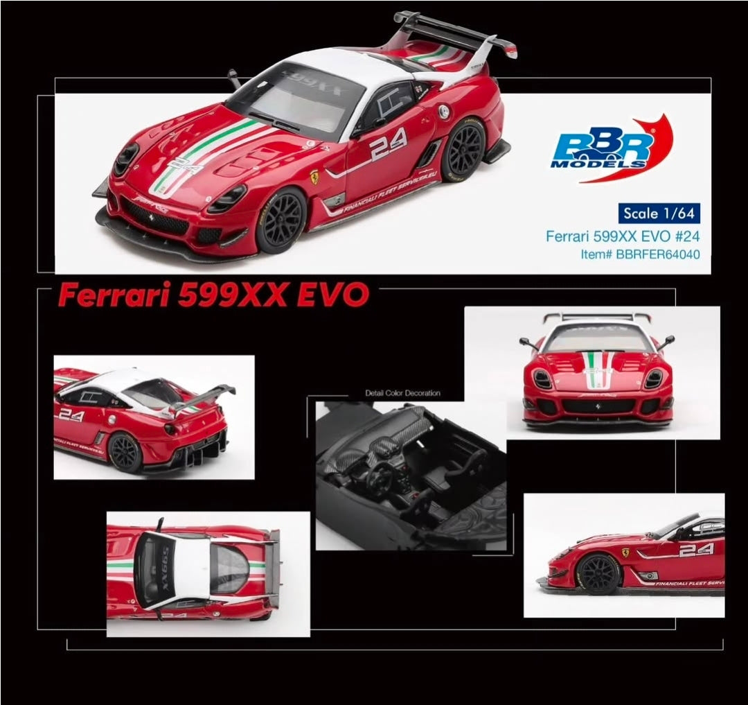 1/64 FERRARI 599XX EVO NO.24 - BBR Models - BBRFER64040