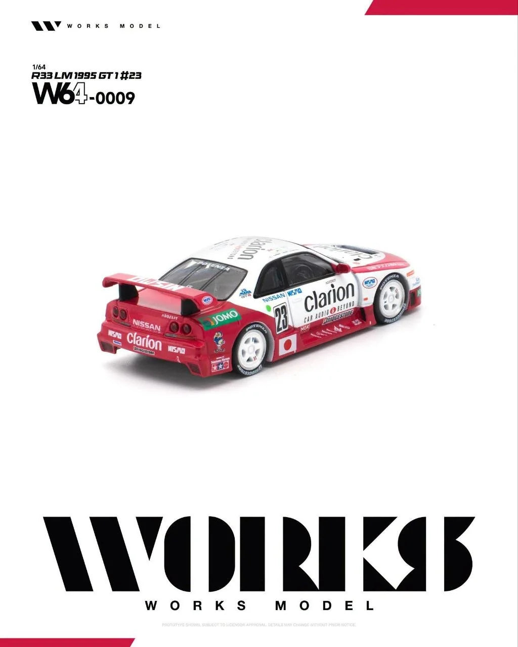 1/64 1995 Nissan R33 LM GT1 #23 - Works Models - W64-009