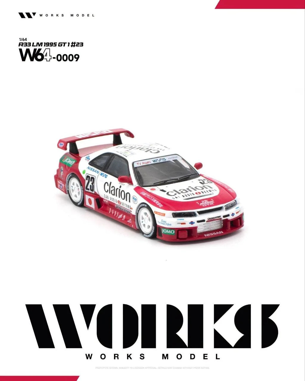 1/64 1995 Nissan R33 LM GT1 #23 - Works Models - W64-009