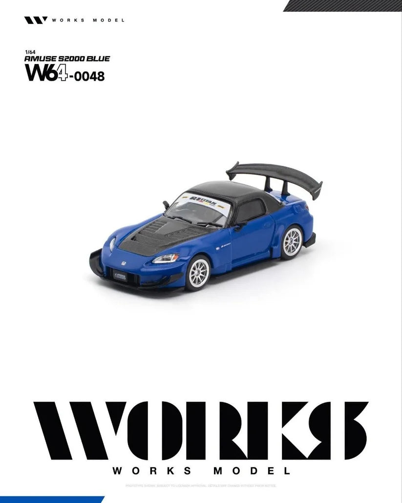 1/64 Amuse Honda S2000 GT1 Turbo Blue - Works Models - W64-048 ***Pre Order***