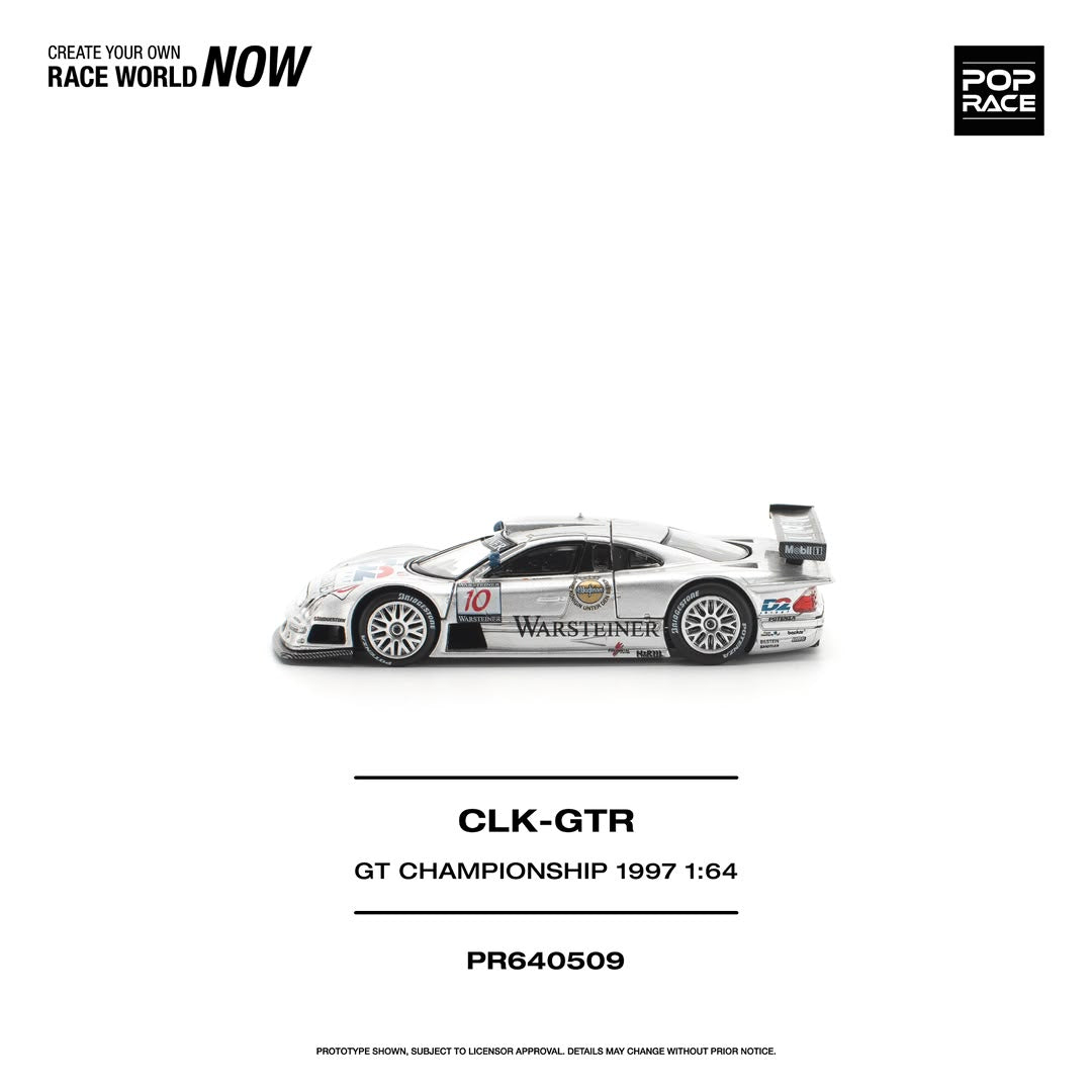 1/64 1997 Mercedes Benz AMG CLK GTR FIA GT Championship, silver - Poprace - PR640509