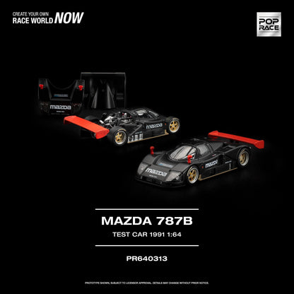 1/64 1991 Mazda 787B Test car, black/red - Pop Race - PR640313