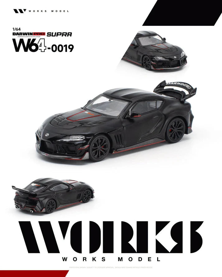 1/64 Darwin Pro Supra, black - Works Models - W64-0019