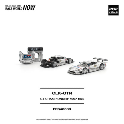 1/64 1997 Mercedes Benz AMG CLK GTR FIA GT Championship, silver - Poprace - PR640509