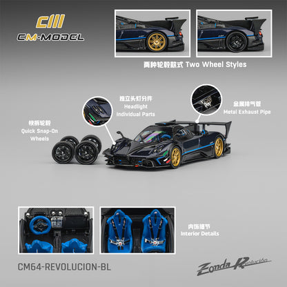 1/64 Pagani Zonda Revlucion Metallic blue - CM Models - CM64-Revolucion-BL
