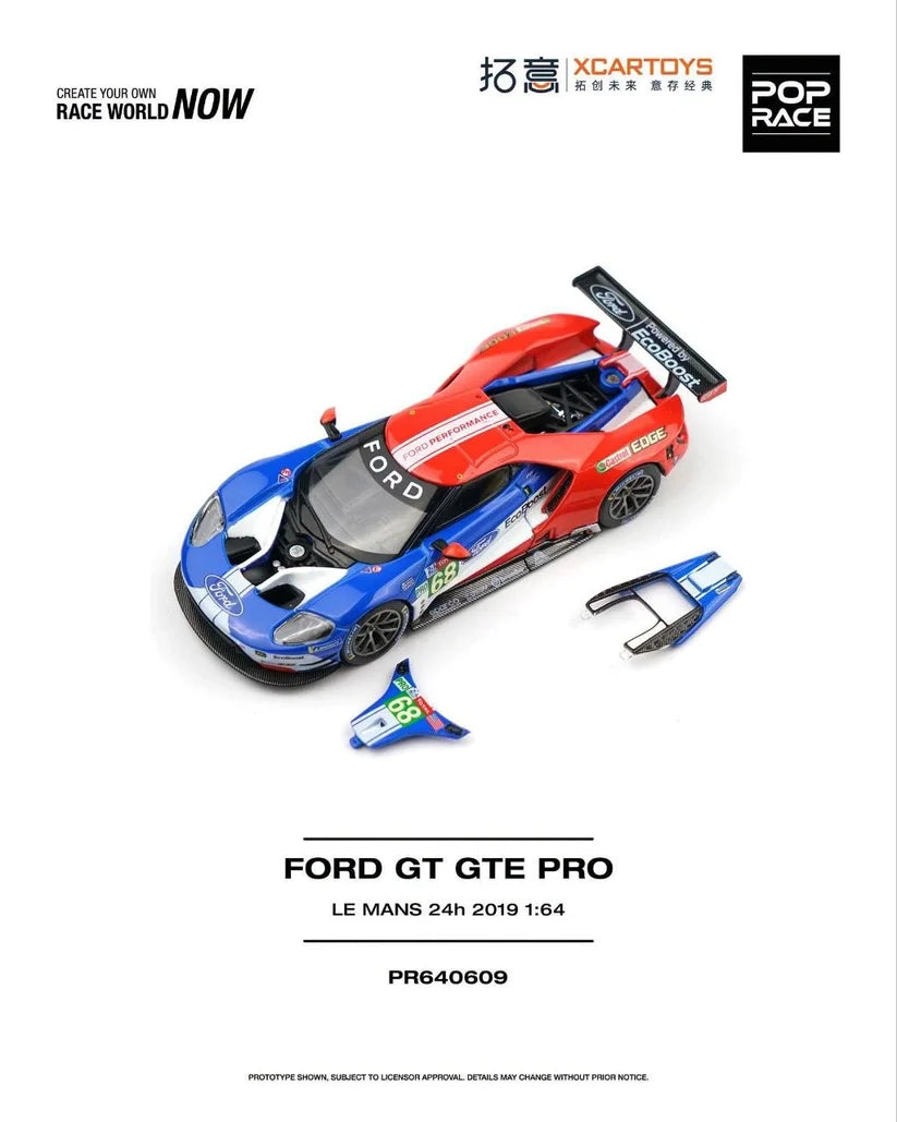 1/64 FORD GT GTE PRO LE MANS 24H 2019 - Poprace - PR640609