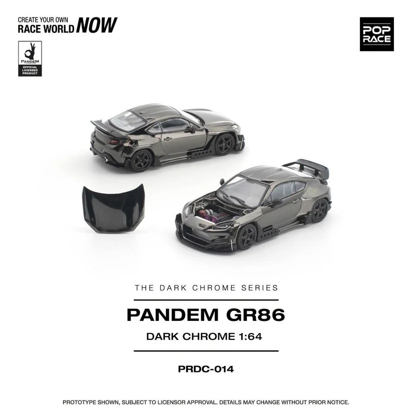 1/64 Pandem GR 86, dark chrome - Poprace - PRDC-014