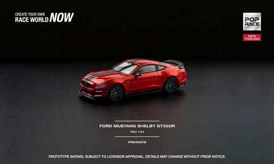 1/64 -  Ford Mustang Shelby GT350R, race red - Poprace - PR640578