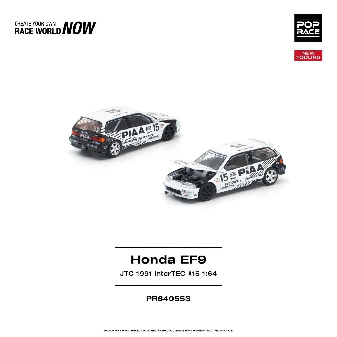 1/64 Honda Civic (EF9) #15 JTC 1991 InterTEC *NEW TOOLING* - Poprace - PR640553