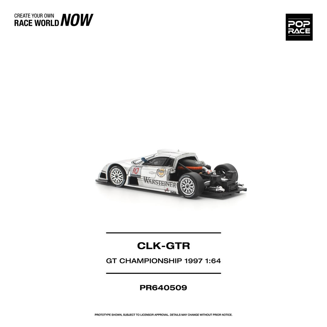 1/64 1997 Mercedes Benz AMG CLK GTR FIA GT Championship, silver - Poprace - PR640509