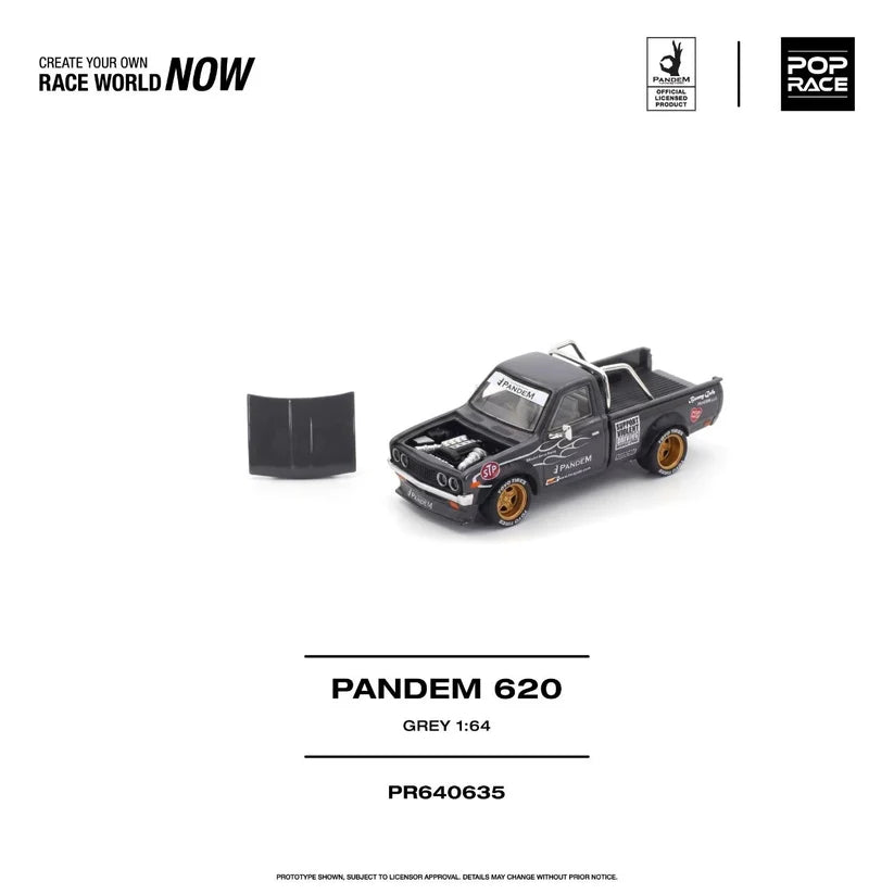 1/64 Datsun Pandem 620 Grey - Poprace - PR640635 *** Pre order ***