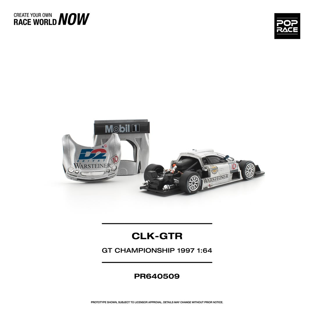 1/64 1997 Mercedes Benz AMG CLK GTR FIA GT Championship, silver - Poprace - PR640509