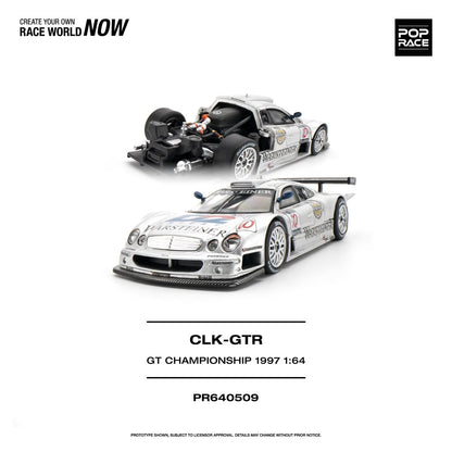 1/64 1997 Mercedes Benz AMG CLK GTR FIA GT Championship, silver - Poprace - PR640509