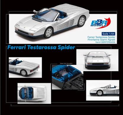 1/64 FERRARI TESTAROSSA SPIDER PININFARINA GIANNI AGNELLI - BBR Models - BBRFER64039