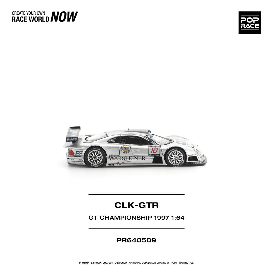 1/64 1997 Mercedes Benz AMG CLK GTR FIA GT Championship, silver - Poprace - PR640509