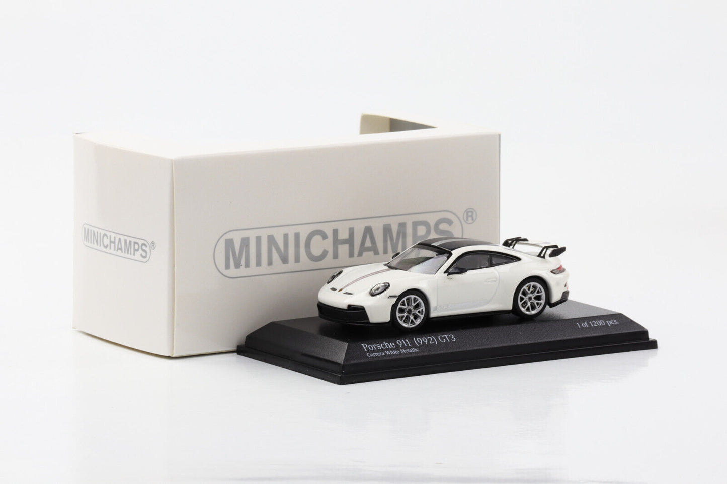 1/64 -  911 992 GT3 COUPE 2021 - WHITE BLACK - Minichamps - 643061009