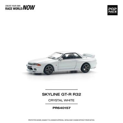 1/64 NISSAN SKYLINE GT-R R32 - CRYSTAL WHITE - Poprace - PR640157