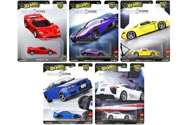 1/64 Hot Wheels Car Culture 2025 Mix 8 Timeless Icons 5 car set