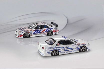 1/64 - Nissan URAS ER34 Skyline 25GT-t Blitz ER34 D1PS Twin Cars Set 03&06 ( 899 pcs)- Mortal Models
