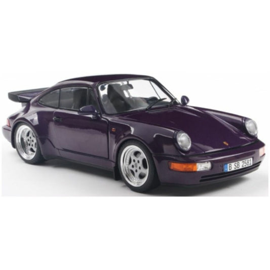 1/18 - PORSCHE 911 (964) TURBO VIOLET BLUE METALLIC 1990 - Solido 1803412