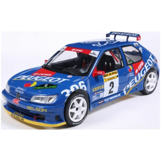 1/18 - PEUGEOT 306 MAXI BLUE NO.2 J.ASCONA J.BILLMAIER RALLY DE AVILES 1997 - Solido 1808309