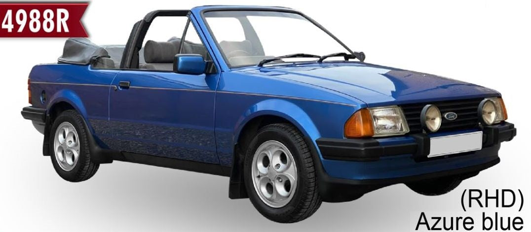 1/18 - Ford Escort XR3i Cabrio - Azure Blue (RHD) - Limited Edition - Sunstar  H4988R