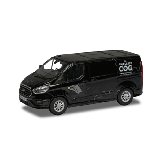 1/43 - FORD TRANSIT CUSTOM 300L1, SHADOW BLACK (RICHARD HAMMOND'S THE SMALLEST COG) - Corgi Vanguards - VA15105