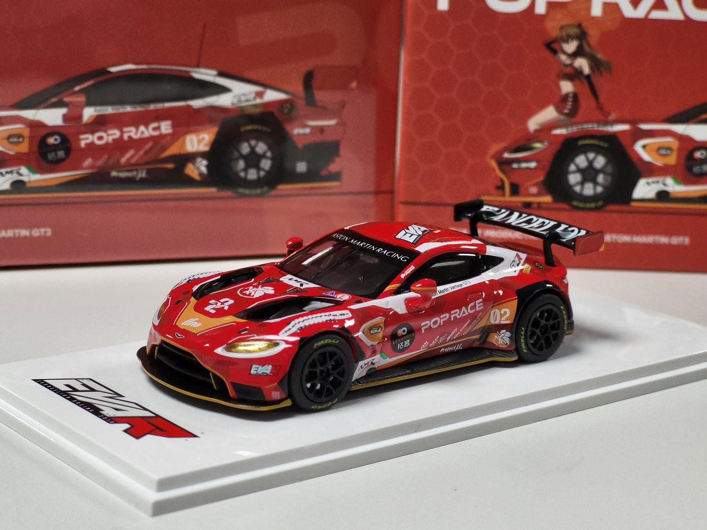 1/64 Aston Martin GT3 with Figure eva-02, red - PR640035