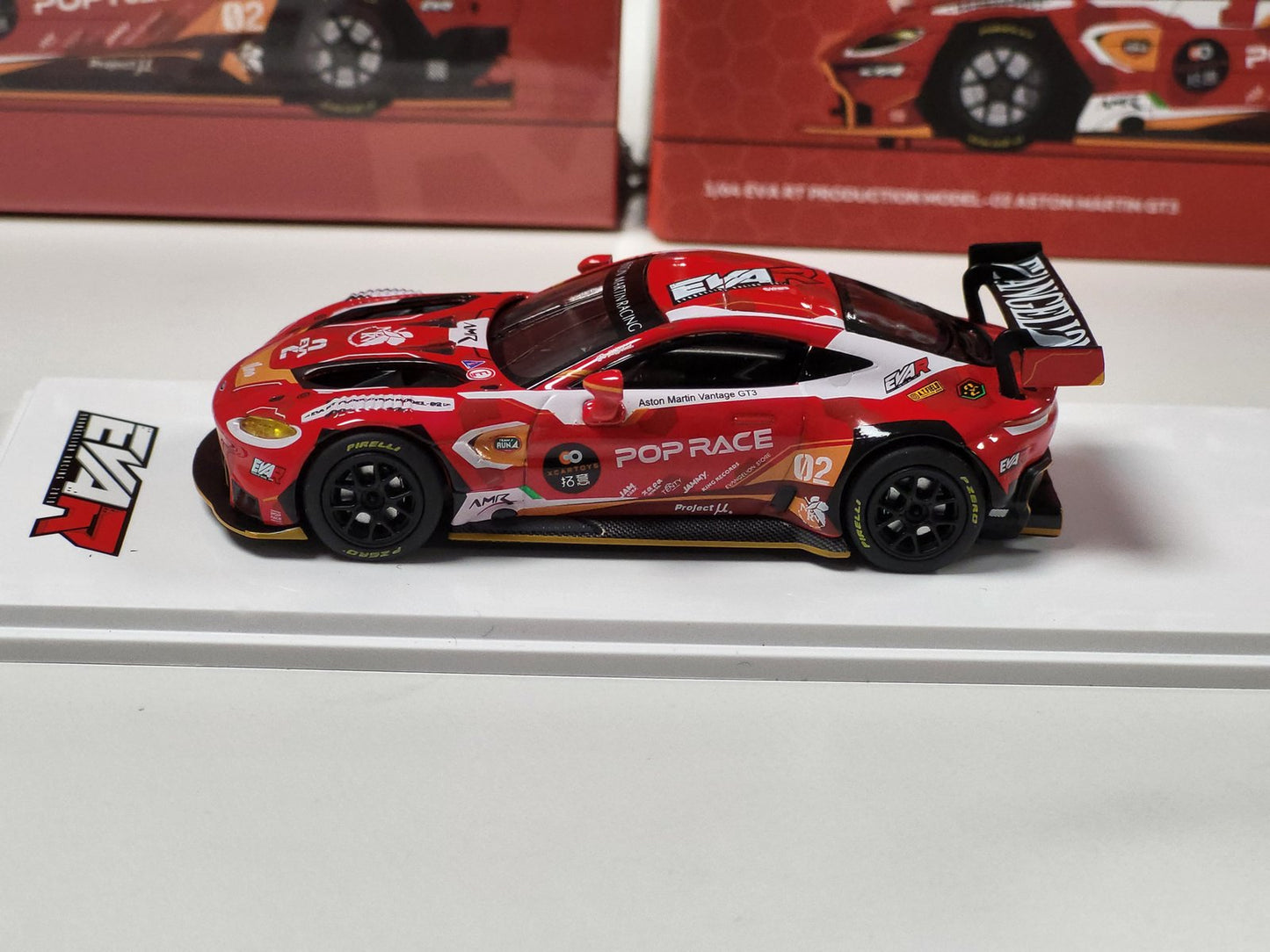 1/64 Aston Martin GT3 with Figure eva-02, red - PR640035