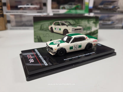 1/64 Nissan Skyline 2000 GT-R (KPGC10) #50, white/green Malaysia Diecast 2023 Special Expo Edition