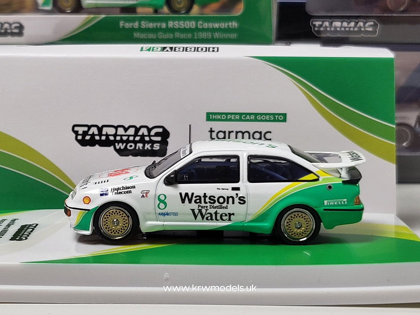 1:64 1989 Ford Sierra RS500 Cosworth Macau Guia Race #8 Tim Harvey, white/green -TC-T64-058-89MGP08