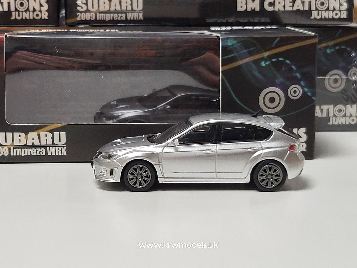 1/64 2009 Subaru Impreza WRX, silver right hand drive - BM64B0172rhd