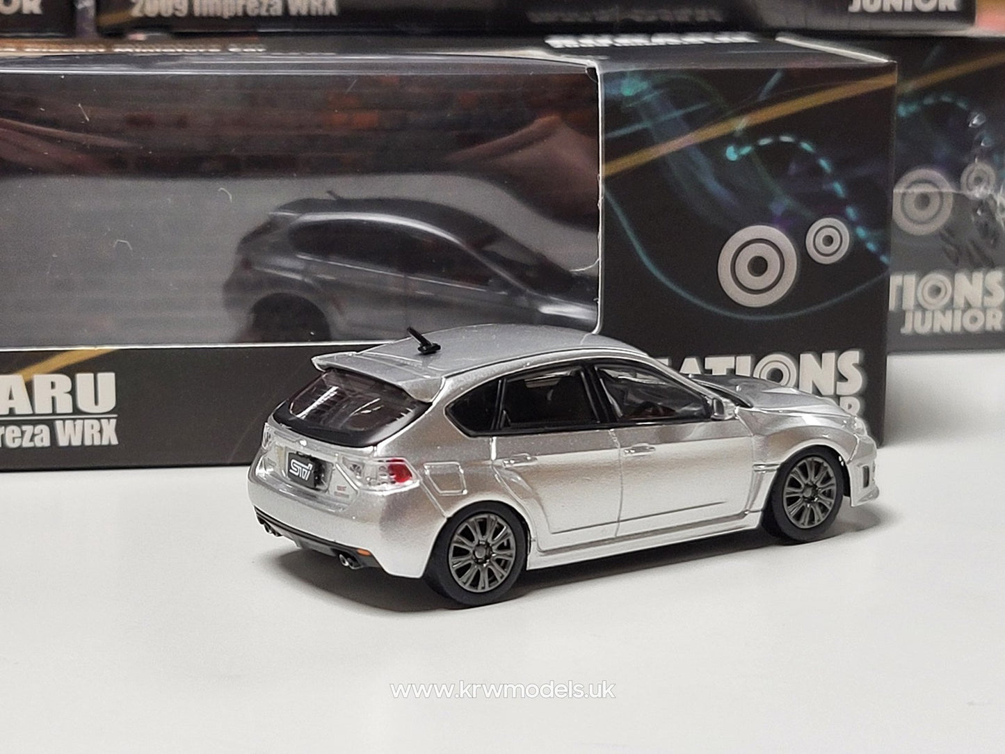 1/64 2009 Subaru Impreza WRX, silver right hand drive - BM64B0172rhd