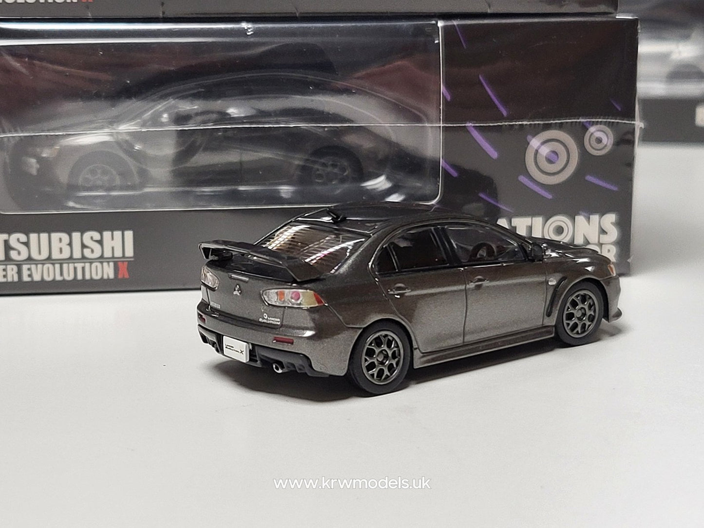 1/64 - 2007 Mitsubishi Lancer Evo X rhd, Grey - BM64B0116rhd