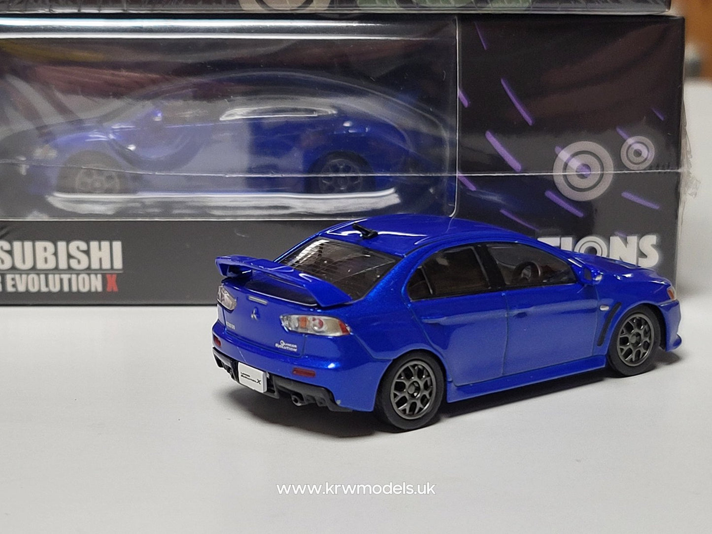 1/64 - 2007 Mitsubishi Lancer Evo X rhd, blue - BM64B0114rhd