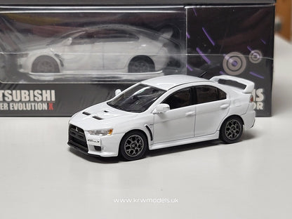 1/64 Mitsubishi Lancer Evo X, white right hand drive. - BM64B0246rhd