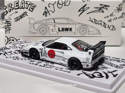 1/64 2023 LBWK Ferrari F40 Tokyo Salon, white - in64LBWKF40TAS23