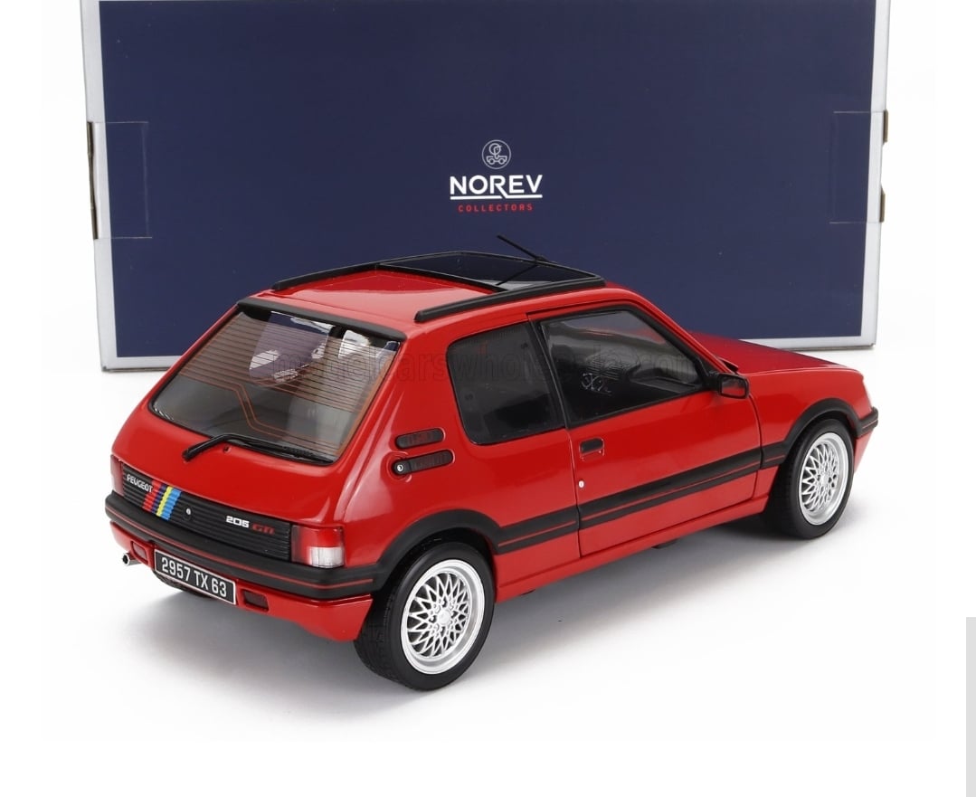 1/18 - PEUGEOT - 205 1.9 GTi PTS RIMS 1992 - RED - 184846