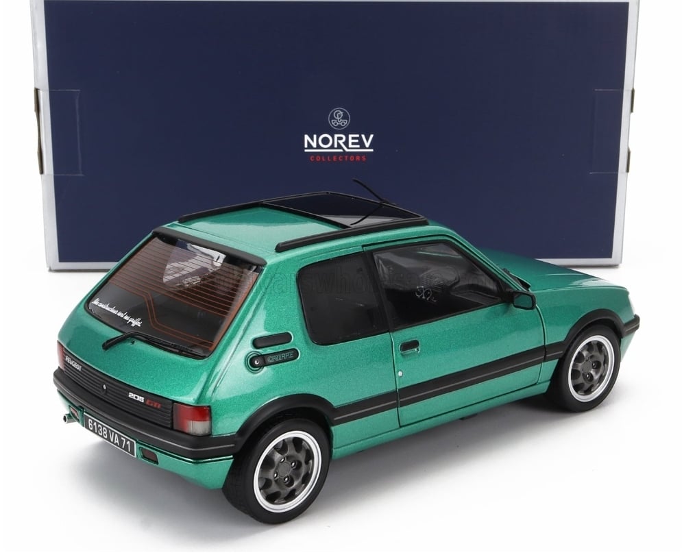 1/18 - PEUGEOT - 205 1.9 GTi GRIFFE WITH WINDOWROOF 1991 - GREEN - 184847